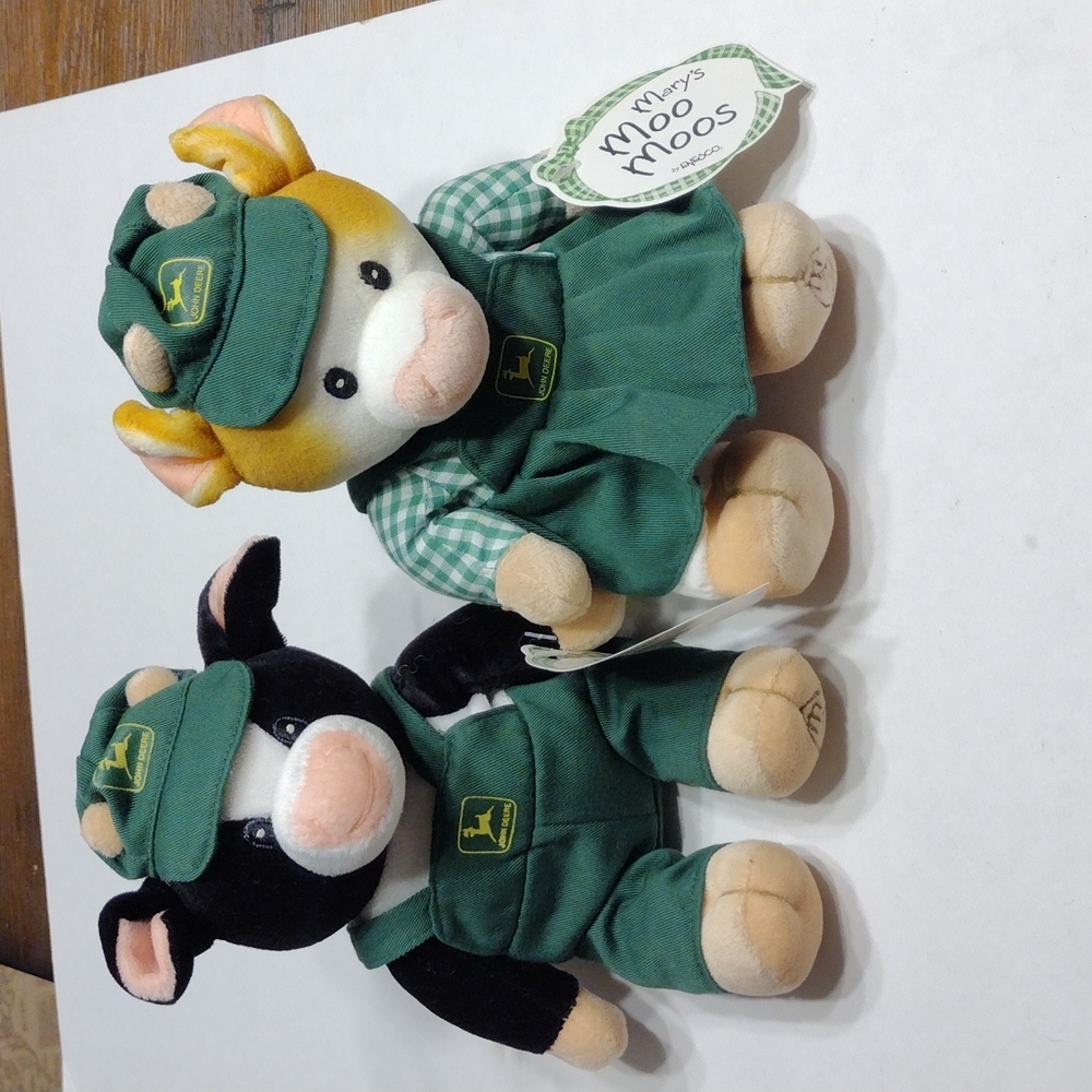 New Vintage Mary's moo moos John Deere push cow's